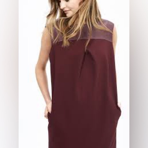 Banana Republic Leather Monogram Cocoon Dress 6